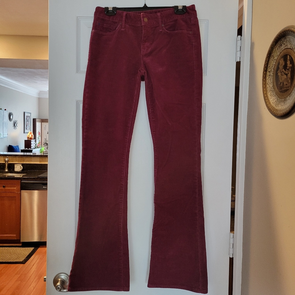 Vintage 90's Low Rise GAP Flare Corduroy Jeans - Burgundy